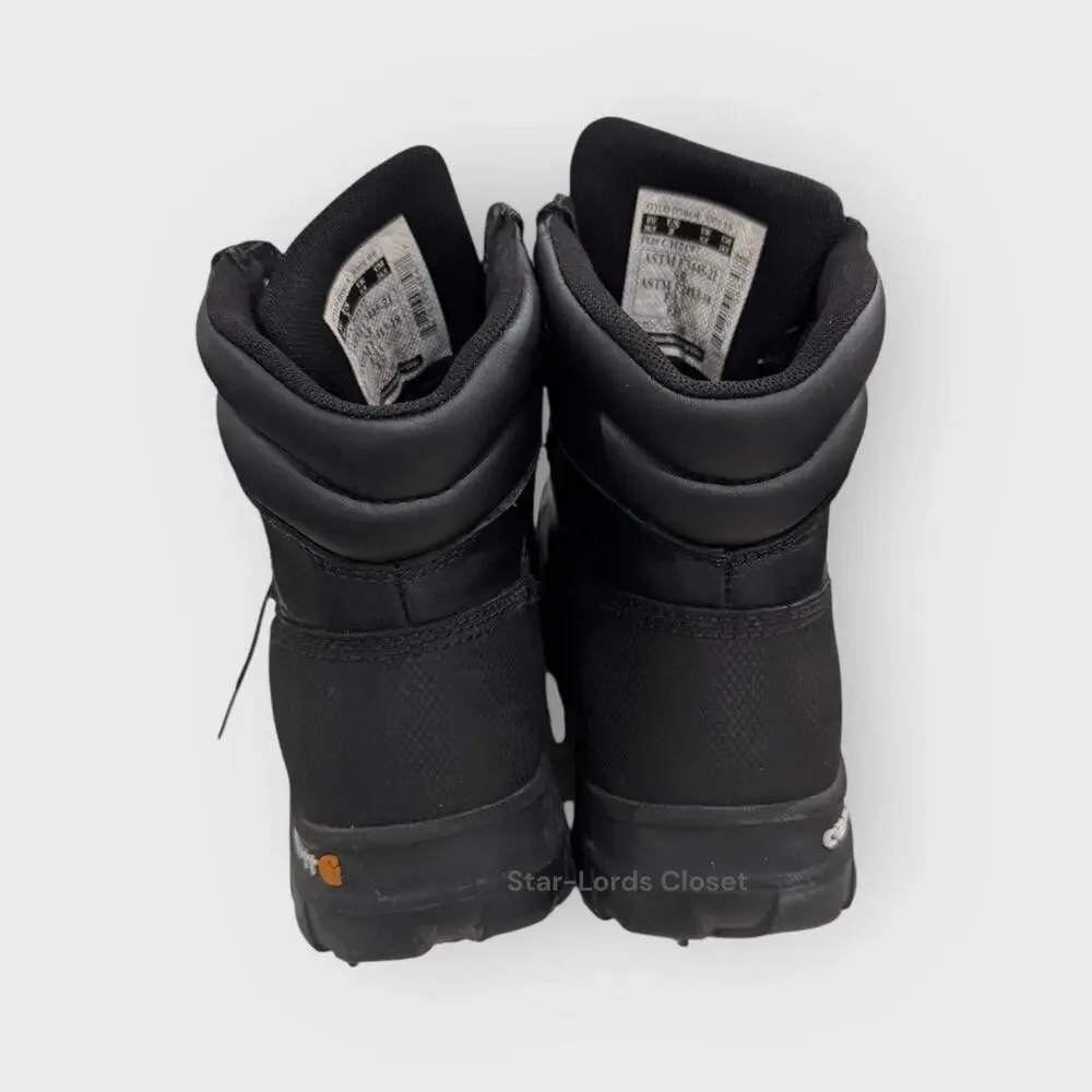 Carhartt Black Leather Lace Up Boots US 8 Heavy Duty Gorpcore